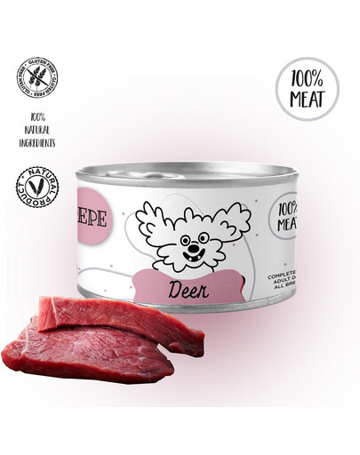 PAKA ZWIERZAKA PEPE Deer Karma 100% jeleń 410 g