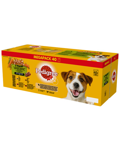 PEDIGREE Adult nourriture humide pour chiens mélange de saveurs 40 sachets de 100 g