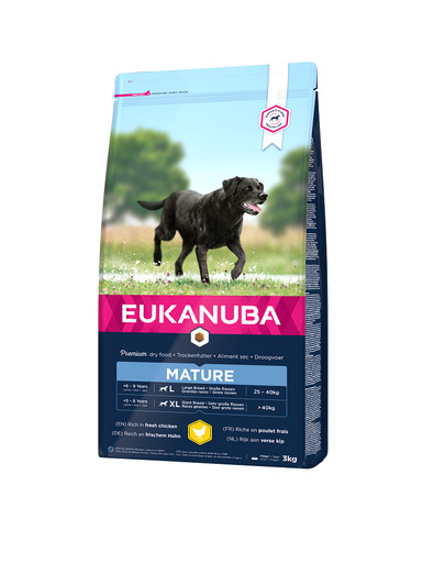 EUKANUBA - Poulet pour Chiens Séniors de Grandes Races - 3 kg