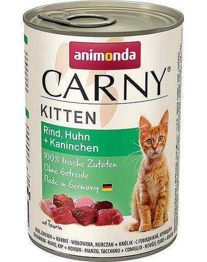 ANIMONDA Carny Can Kitten Bœuf/Poulet/Rois 400 g