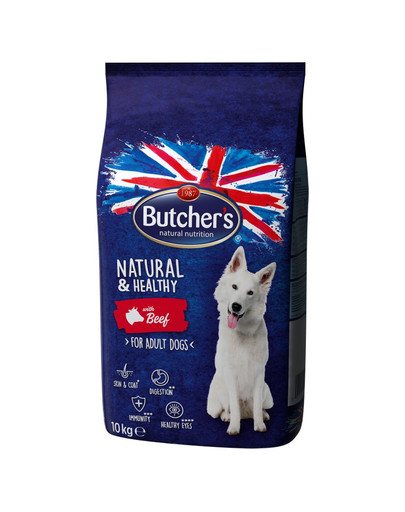 BUTCHER'S Blue Croquettes pour Chiens aliments secs à base de viande de bœuf 10 kg