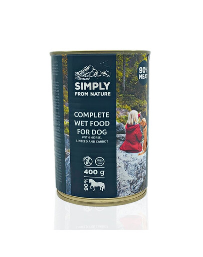 SIMPLY FROM NATURE Mokra karma dla psa Konina z siemieniem lnianym 6 x 400 g