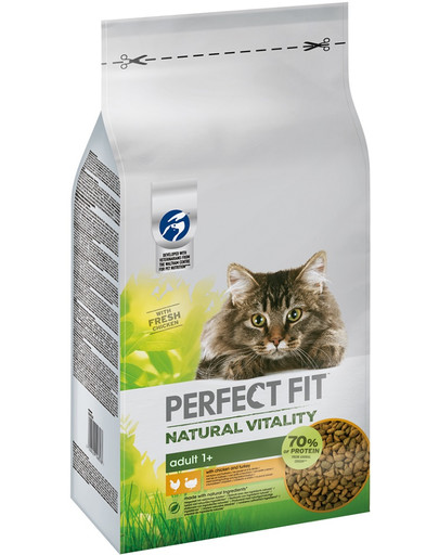 PERFECT FIT Natural Vitality au poulet et à la dinde pour chats adultes 6 kg