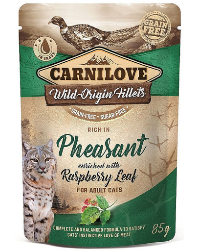CARNILOVE Cat 24 x 85 g Fagiano e foglie di lampone