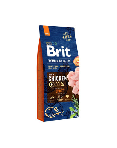 BRIT Premium By Nature Chicken Sport 15kg