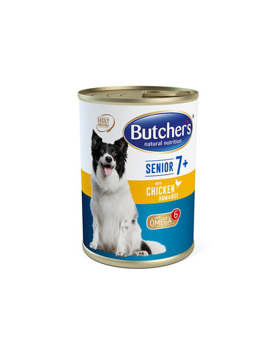 BUTCHER'S WCD Blue+ Senior Paté di pollo, prosciutto e riso 390 g