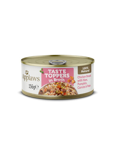 APPLAWS Taste Toppers Pierś z kurczaka, szynka i dynia w bulionie 156 g