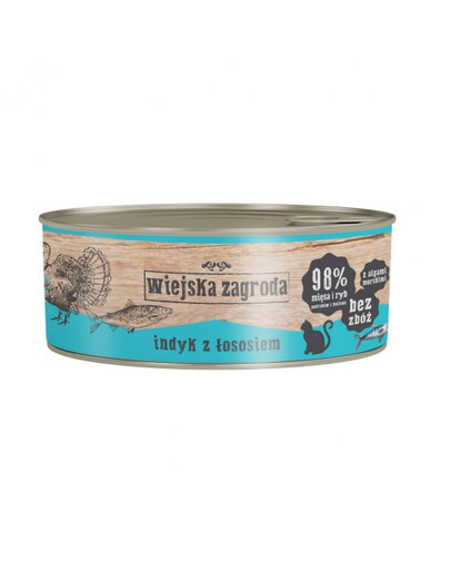 WIEJSKA ZAGRODA Adult Indyk z łososiem 85 g mokra karma dla kota
