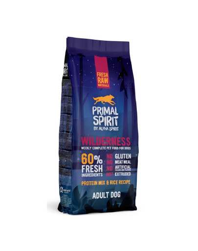 PRIMAL SPIRIT Wilderness alimento morbido per cani maiale 12 kg