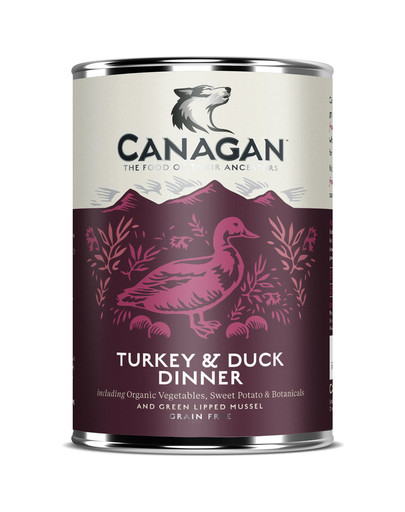 CANAGAN Dog Turkey&Duck cibo umido per cani tacchino con anatra 400 g