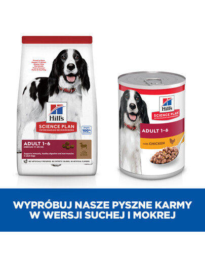HILL'S Science Plan Canine Adult Medium Lamb & Rice 18 kg cibo per cani di razza media agnello e riso