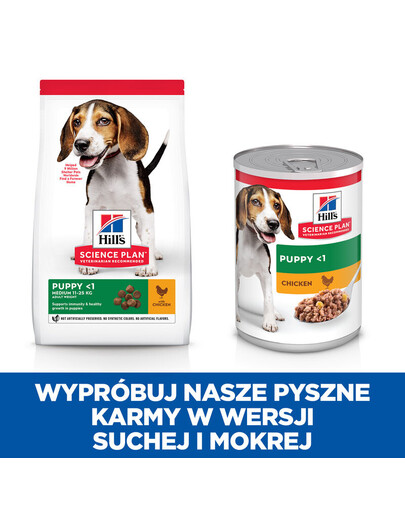 HILL'S Science Plan Canine Puppy Medium Chicken 18 kg cibo per cani di razza media pollo