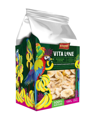 VITAPOL Croccantini alla banana per pappagalli e uccelli esotici 150g
