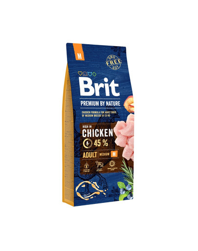 BRIT Premium By Nature Chicken Adult Medium M 15kg