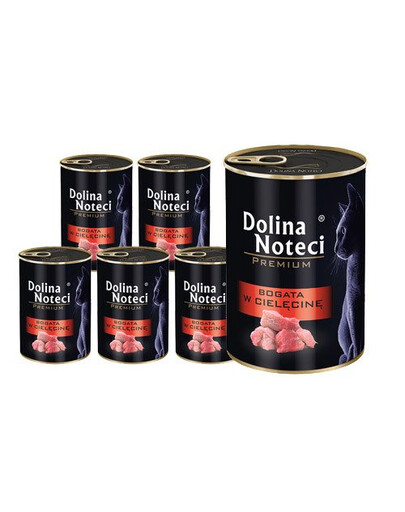 DOLINA NOTECI Premium Ricco di carne di vitello per gatti adulti 12 x 400g