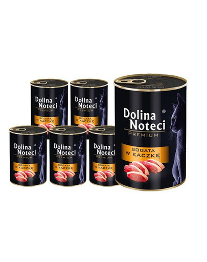 DOLINA NOTECI Premium Ricco di anatra per gatti adulti 12 x 400g