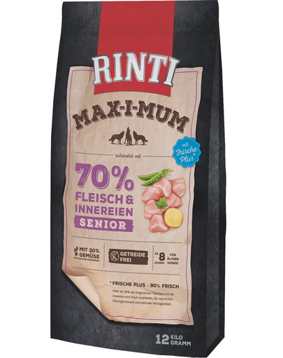 RINTI MAX-I-MUM Senior Chicken con pollo per cani anziani 2 x 12 kg