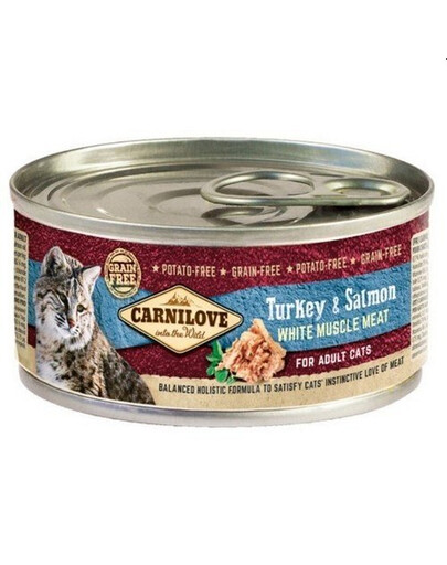 CARNILOVE Cat turkey & salmon 24 x 100 g indyk i łosoś dla kotów