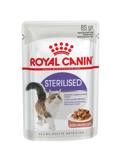 ROYAL CANIN Sterilised 24x85 g w sosie karma mokra w sosie dla kotów dorosłych, sterylizowanych