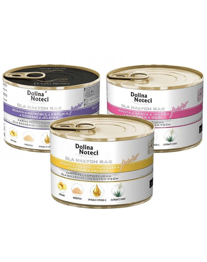 DOLINA NOTECI Junior Premium Mix gusti per razze di piccola taglia 12 x 185g