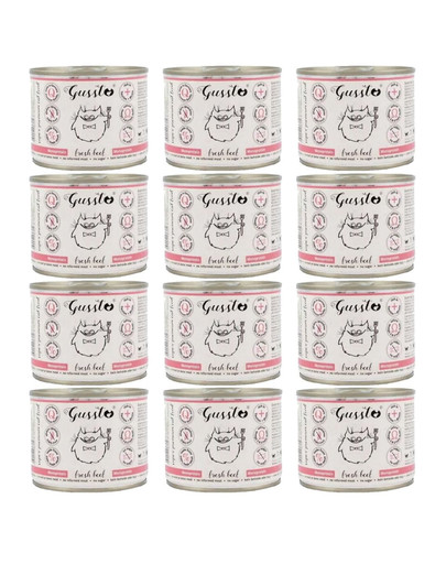 GUSSTO Fresh Beef - carne fresca di bovino 12x200 g