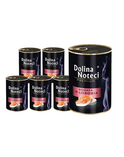 DOLINA NOTECI Premium Ricco di salmone per gatti adulti 12 x 400g