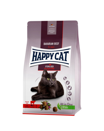 HAPPY CAT Sterilised Manzo bavarese 10 kg per gatti sterilizzati