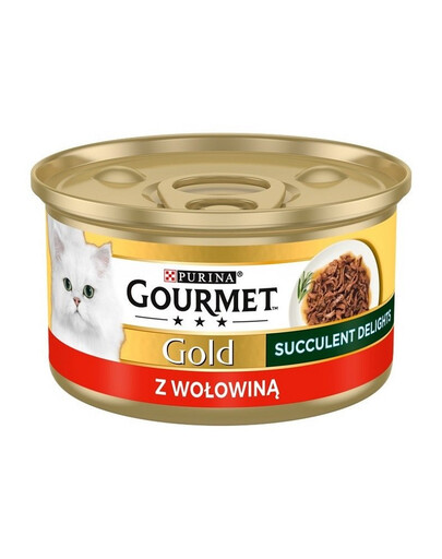 GOURMET Gold Adult Succulent Delights med nötkött 85g