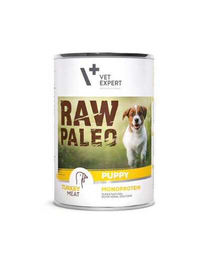 VETEXPERT RAW PALEO Puppy turkey 400 g mokra karma dla szczeniąt indyk