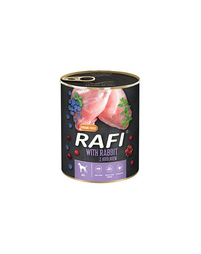 RAFI Alimento con coniglio, mirtilli e mirtilli rossi 800g