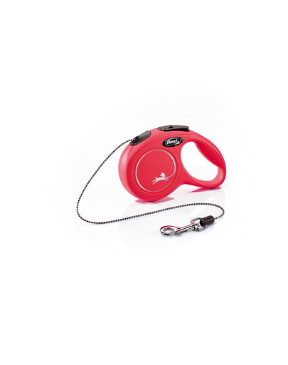 FLEXI Guinzaglio automatico New Classic XS Corda 3 m Rosso