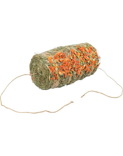 TRIXIE Balla di fieno con piselli e carote per conigli e roditori 250 g