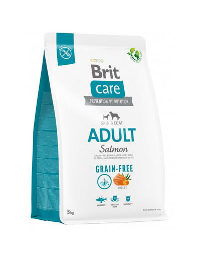 BRIT Care Grain-free Adult cibo secco con salmone 12 kg