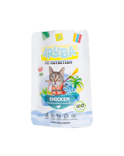 ARUBA Cat Organic Pollo con zucca, zucchine e cardo mariano 70 g
