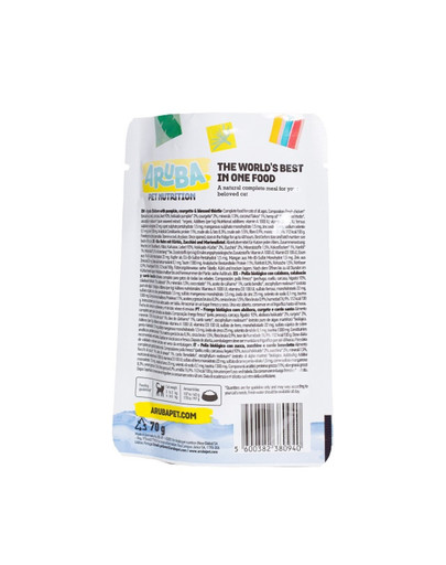 ARUBA Cat Organic Pollo con zucca, zucchine e cardo mariano 70 g