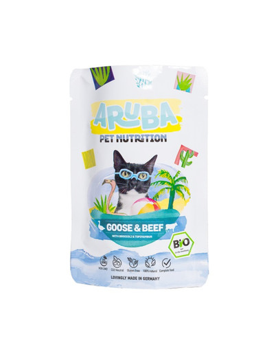 ARUBA Cat Organic Anatra e Manzo con broccoli e topinambur 70 g