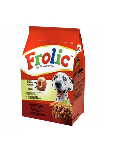 FROLIC Cibo semi-umido per cani Manzo 3 x 2,8 kg