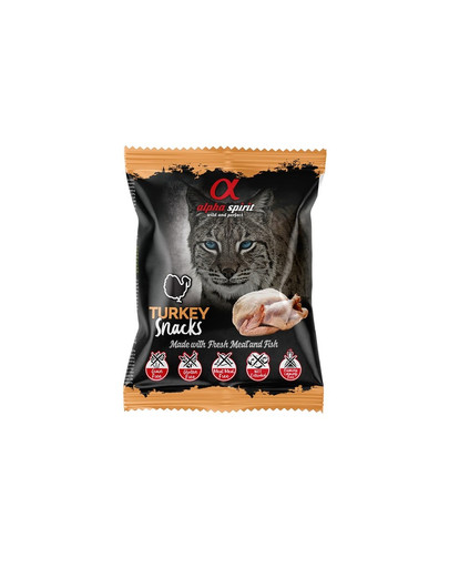 ALPHA SPIRIT Snack per gatti al tacchino 50g