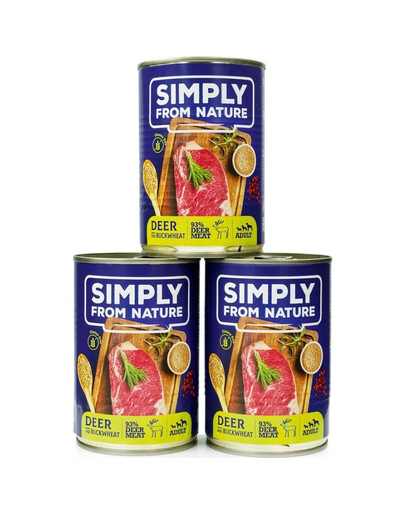 SIMPLY FROM NATURE 3x400 g bezbożowa karma dla psów wszystkich ras i w każdym wieku