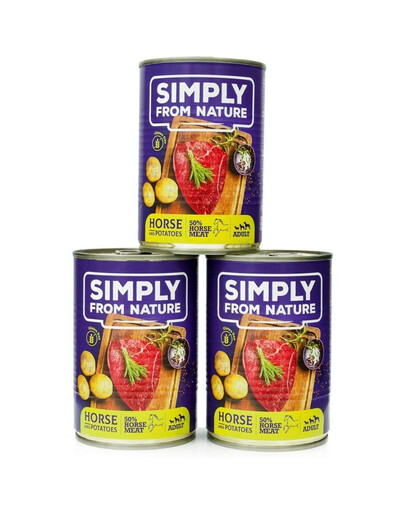 SIMPLY FROM NATURE Mokra karma dla psa Konina z ziemniakami 3 x 400 g