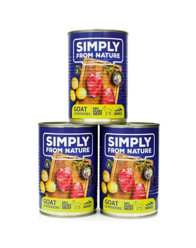 SIMPLY FROM NATURE 3x400 g bezbożowa karma dla psów wszystkich ras i w każdym wieku