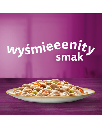 WHISKAS Tasty Mix Kremowe Wariacje z kurczakiem, jagnięciną i indykiem w sosie 12x85g