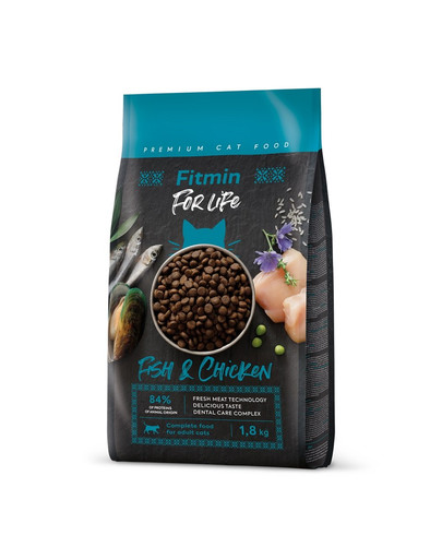 FITMIN Cat For Life Adult Fish and Chicken 1,8kg