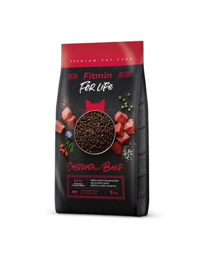 FITMIN Cat For Life Castrate Beef 8kg