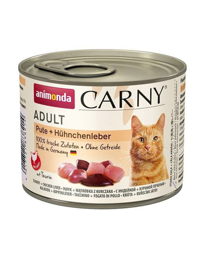 ANIMONDA Carny Adult 200 g - tacchino e fegato di pollo