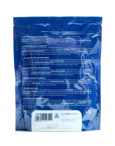 SIMPLY FROM NATURE Salsicce naturali con carne di cervo 200 g