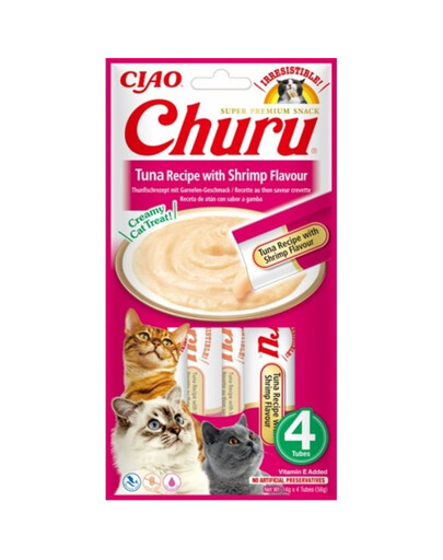 INABA Churu Tuna with shrimp 4x14g tuńczyk z krewetkami dla kota