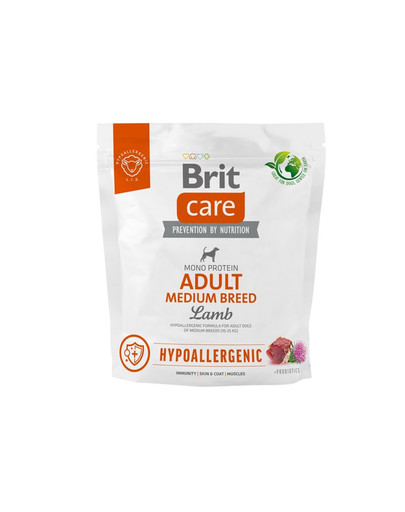 BRIT Care Hypoallergenic Adult Medium Breed con agnello 1kg