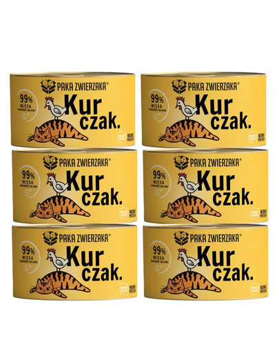 PAKA ZWIERZAKA Karma mokra Kurczak dla kota 6x200 g