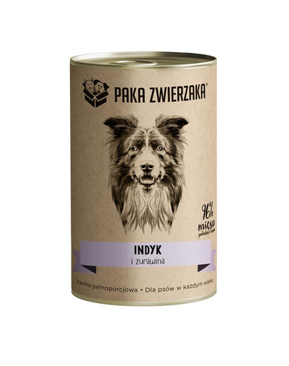 PAKA ZWIERZAKA Indyk i żurawina 6x400 g